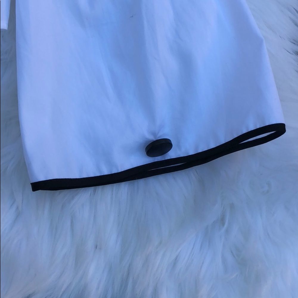 Long-Sleeve Cotton Ruffle Front Draped Blo… - Picture 3 of 8